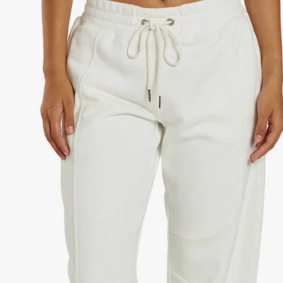 Free People White Cuffed Sweatpants - Picture 1 of 3